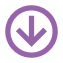 Icono hacia abajo